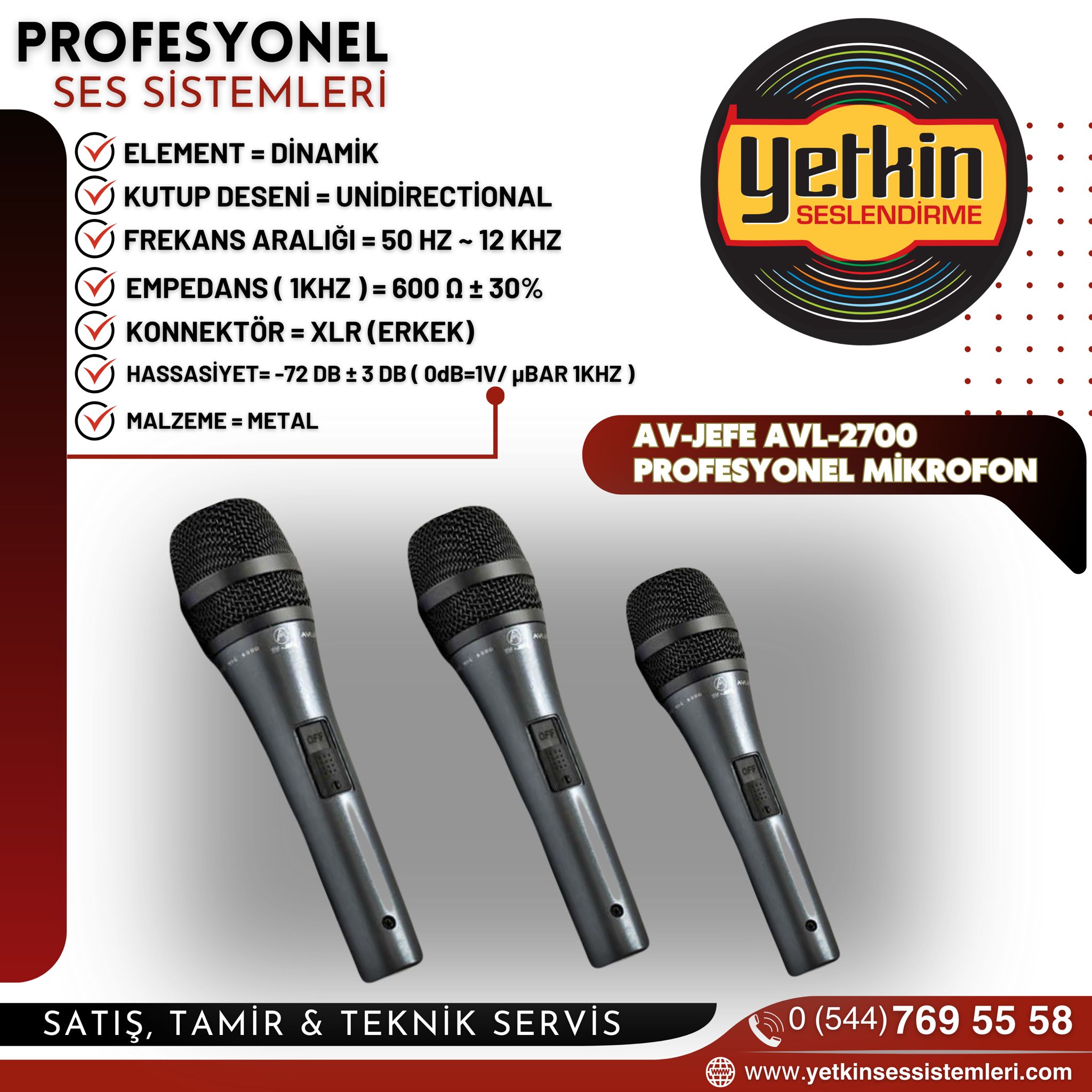 Av-Jefe AVL-2700 Profesyonel Mikrofon