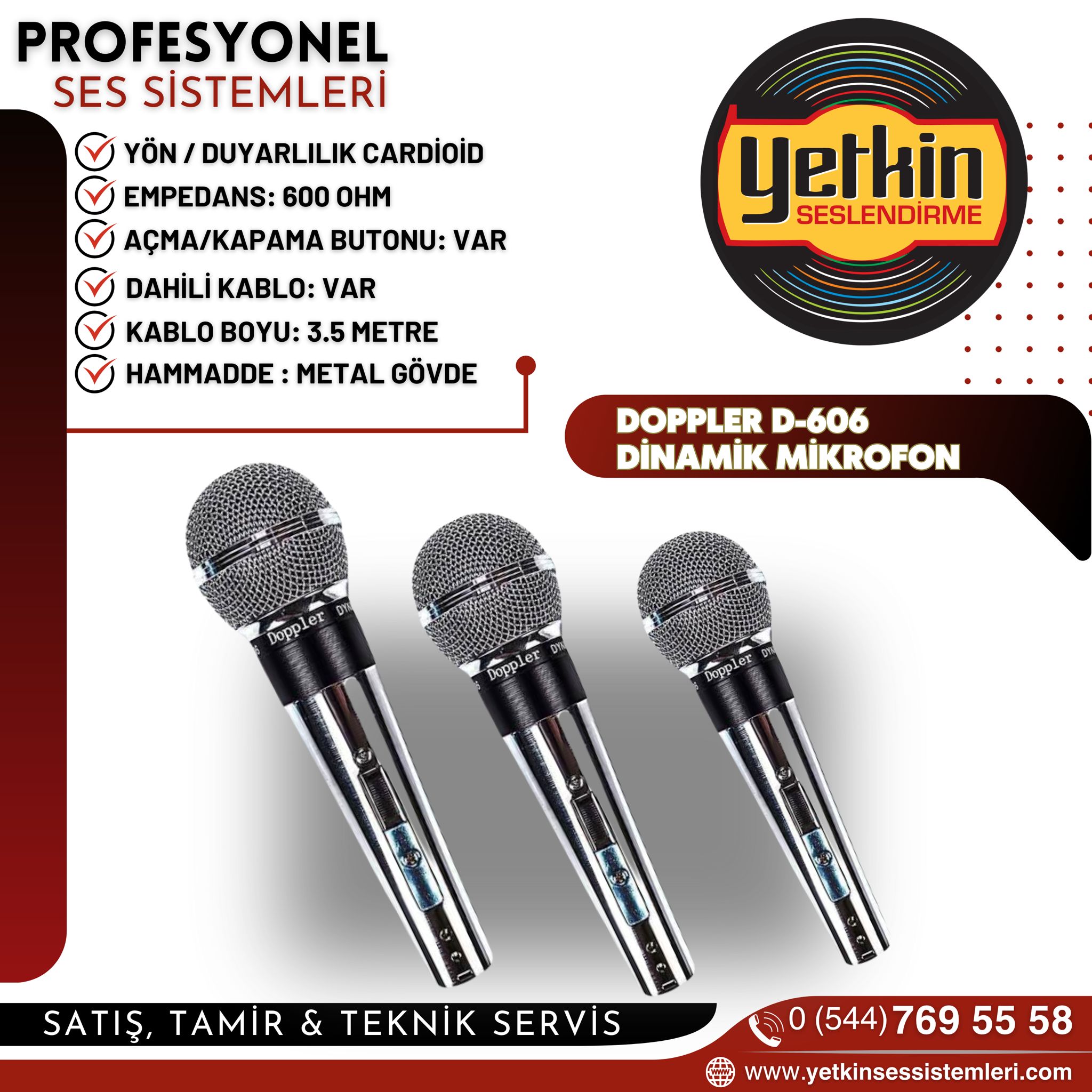 DOPPLER D-606 Dinamik Mikrofon