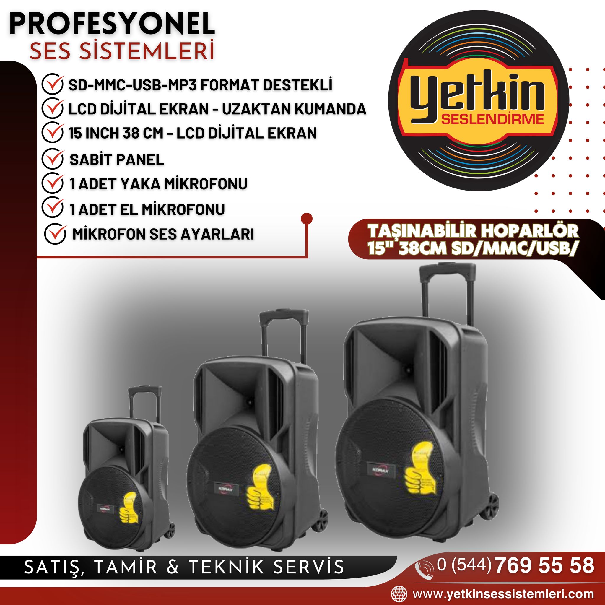 TAŞINABİLİR HOPARLÖR 15